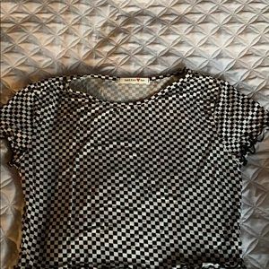 Checkered cropped tee